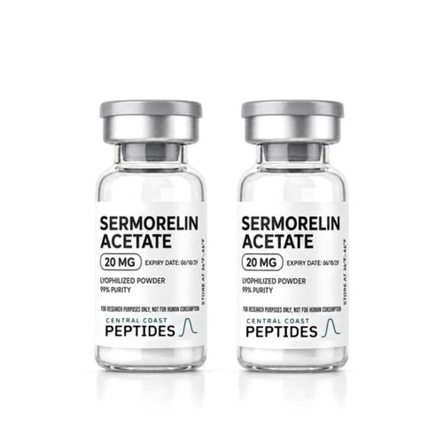 Sermorelin Acetate research vials, 559 Peptide Supply